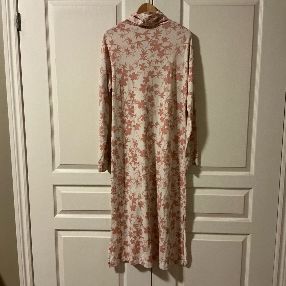 Miiyu by Simons Turtleneak Lounge Midi Floral Long Sleeve Dress, M